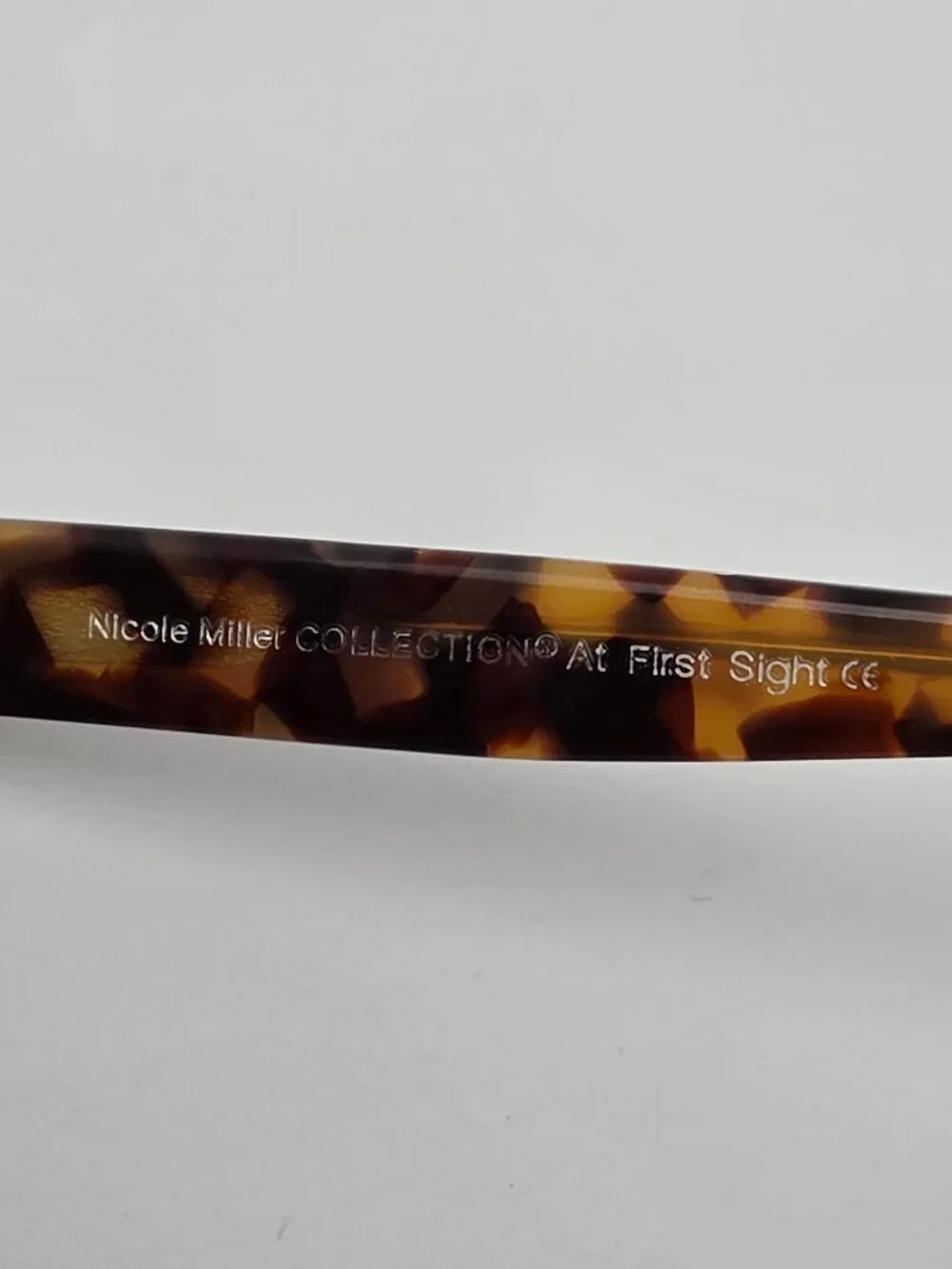 Nicole Miller Collection At First Sight Amber Tortoise Eyeglasses Frame w/ Case